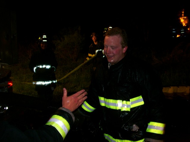 A slightly wet Mr. Frank Jewell.